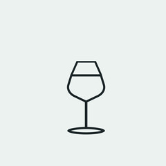 Wineglass vector icon illustration sign 