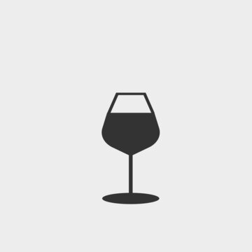Wineglass vector icon illustration sign 