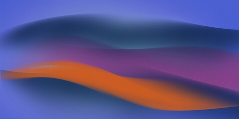 Fondo banner degradado con ruido en colores azules morados y naranjas. Fondo retro formando ondas abstractas, textura de grano elegante. Archivo de alta resolución