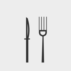 Folk knife vector icon illustration sign 