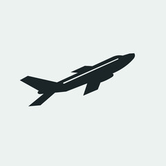 Plane vector icon illustration sign 