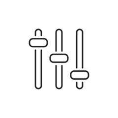 Settings sliders icon. High quality black vector illustration.