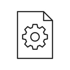 Document settings icon. High quality black vector illustration.