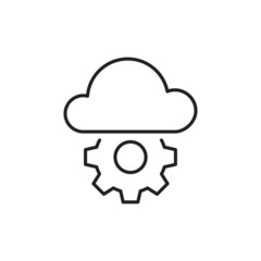 Cloud setup icon. High quality black vector illustration.
