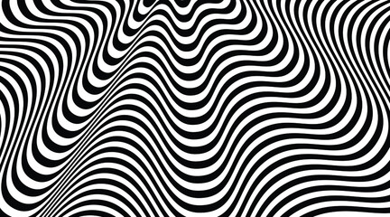 zebra skin Trendy pattern background vector. The geometric background by stripes. Minimalistic wave concept. Optical illusion