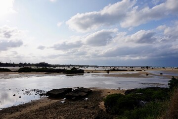 沖縄県伊良部島　渚の風景　佐和田の浜