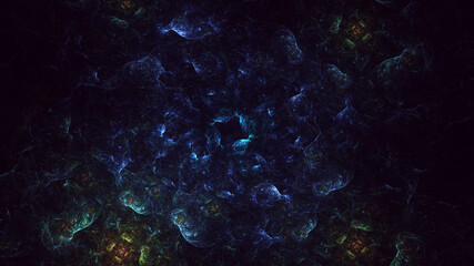 3D rendering abstract colorful fractal light background