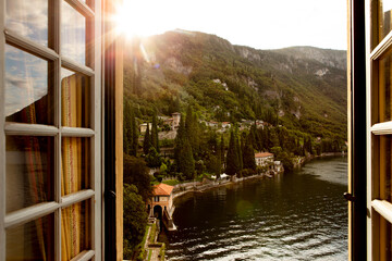 Window View to Lake Como