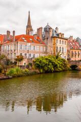 Cityscape view from the beautiful city of Metz in France