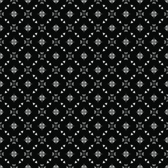 Black and white seamless pattern texture. Greyscale ornamental graphic design. Mosaic ornaments. Pattern template. Vector illustration. EPS10.
