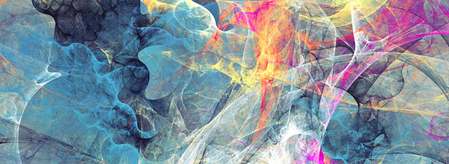 Fototapeta Abstract bright paint background. Fractal artwork for creative graphic design obraz