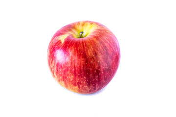 Red apple or cortland isolated on white background. Organic and natural products, healthy and wholesome food.