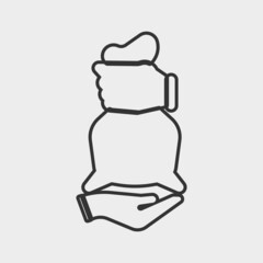 Bribe vector icon illustration sign 