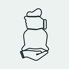 Bribe vector icon illustration sign 