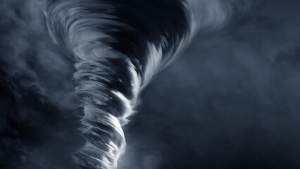 View of a large tornado - obrazy, fototapety, plakaty