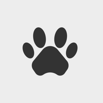 Paw vector icon illustration sign 