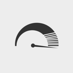 Speed meter vector icon illustration sign 