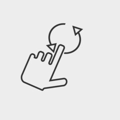 Touch screen vector icon illustration sign 