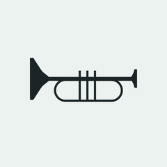 Trumpet vector icon illustration sign 