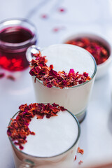 Valentine's Day Hibiscus Rose Tea Latte