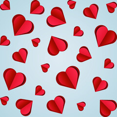 Valentine's Day background, heart seamless pattern, love shape background, and pattern vector design template