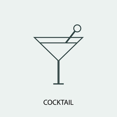 cocktail vector icon illustration sign 