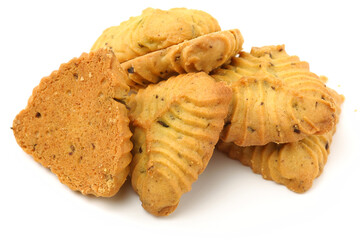 Cookies on a white background