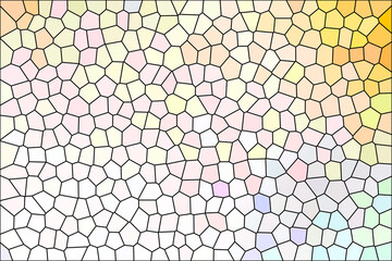 Light pink and orange stained glass ornament