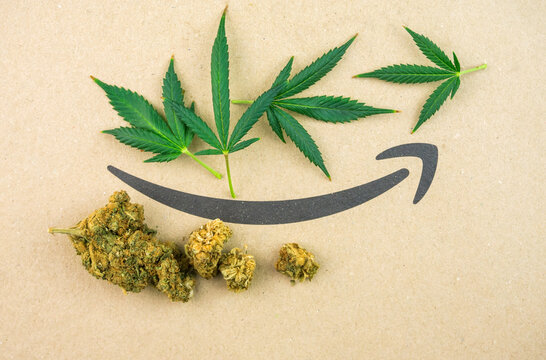 Vienna Austria June.20 2021: Editorial: Amazon.com Now Allows It’s Workers To Use Medicinal Legal Cannabis Decriminalization