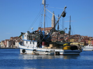 Fisher boat in croatian harbour
