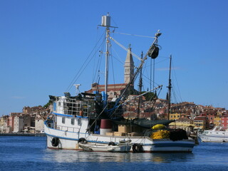 Fisher boat in croatian harbour