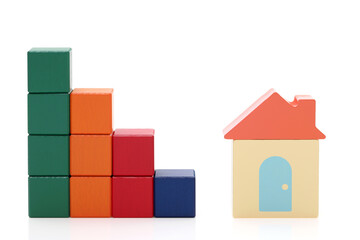 家と積み木