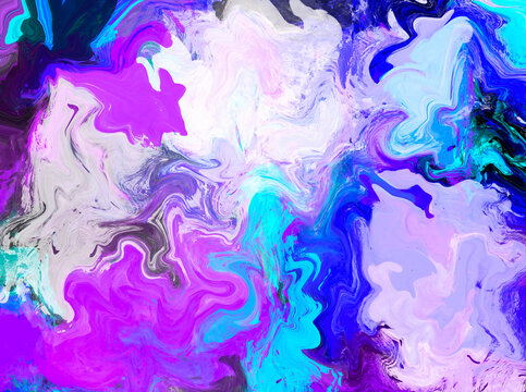 purple and blue tones abstract ink painting background for display