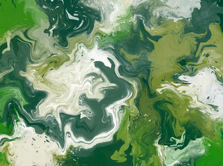 green and white abstract painting background for decoration and display