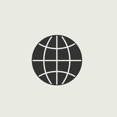  Globe vector icon illustration sign 