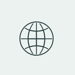  Globe vector icon illustration sign 