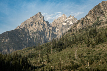 Fototapeta premium Muted Colors of Grand Teton And Barren HIllside