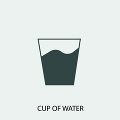 cup of water vector icon illustration sign