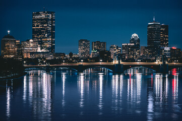 Fototapeta na wymiar Boston skyline icy