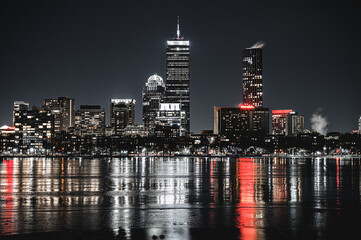 Boston skyline gritty