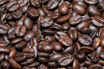 Coffee beans macro