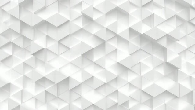 Abstract motion background from random moving triangles, seamless loop animation