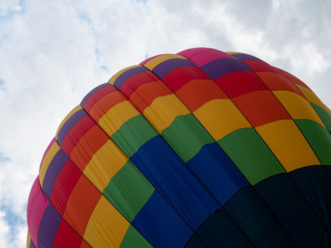 Hot Air Balloon Envelope in a Rainbow of Colors
