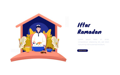 Iftar Ramadan at home for Islamic greetings post