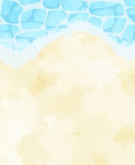 Obraz premium シンプルなビーチの背景イラスト