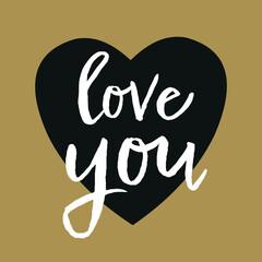Happy Valentine s day greeting card- love day vector cards or posters. Vector illustration