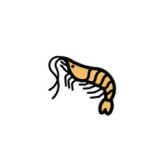 Vector illustration of shrimp icon