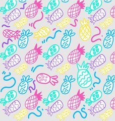 This cool pineapple fruit pattern design is suitable for the fruit theme, this design can be edited according to your needs