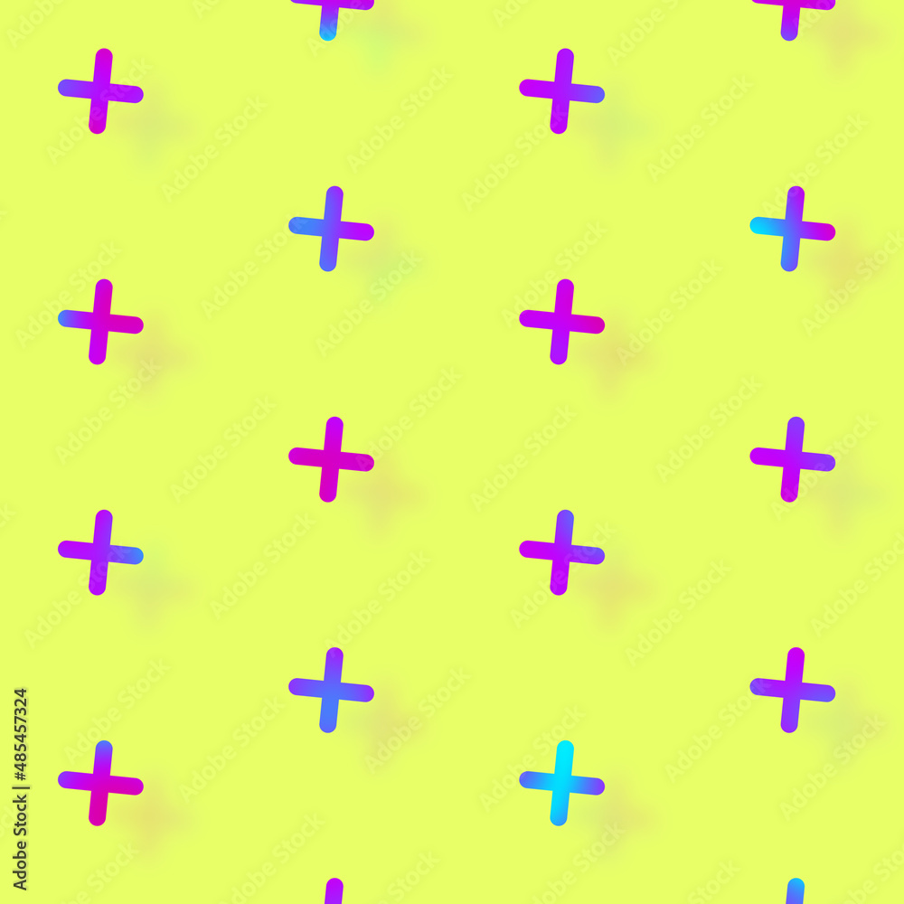 Poster pattern of geometric shapes in vibrant gradient holographic neon colors. retro, memphis 80s 90s styl
