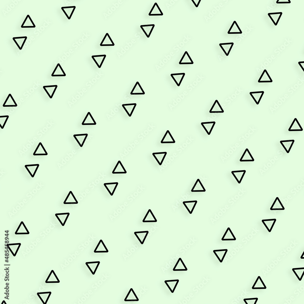 Poster pattern of black geometric shapes in retro, memphis 80s 90s style. triangles shapes. vintage abstrac